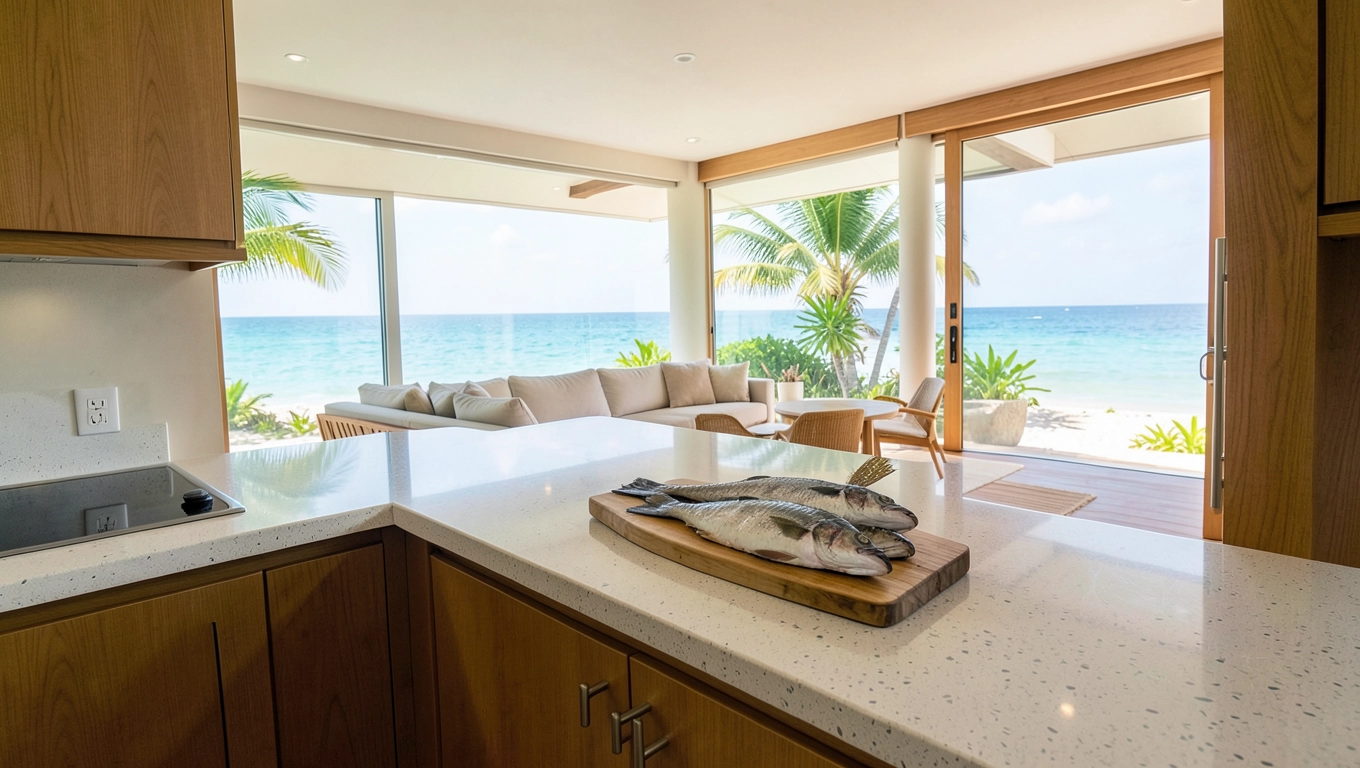 Aneks kuchenny w bungalowu plażowym