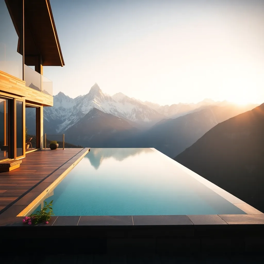 Apartament z basenem w górach