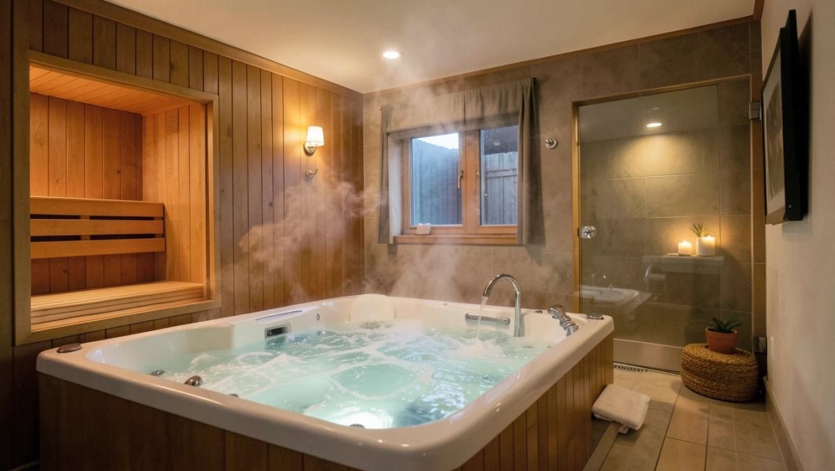 apartament z prywatną sauną i jacuzzi
