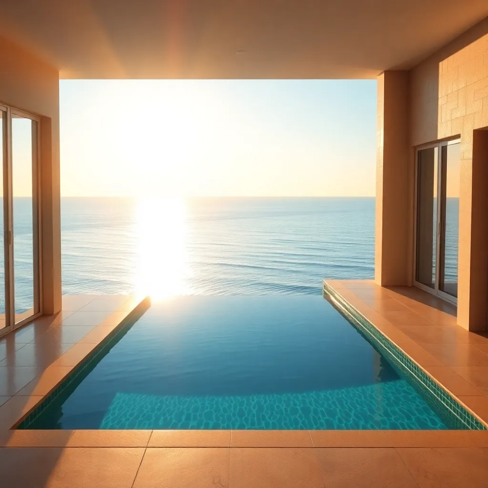 Apartament z prywatnym basenem nad morzem