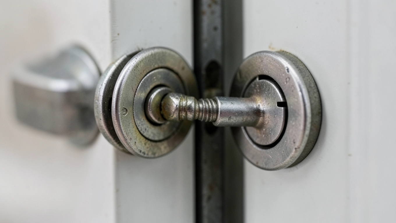 Bolce i dyski w zamku drzwiowym