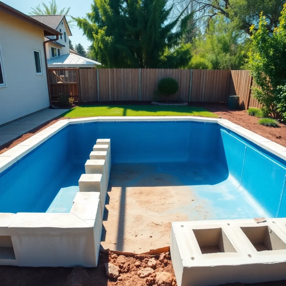 Budowa basenu z bloczków styropianowych