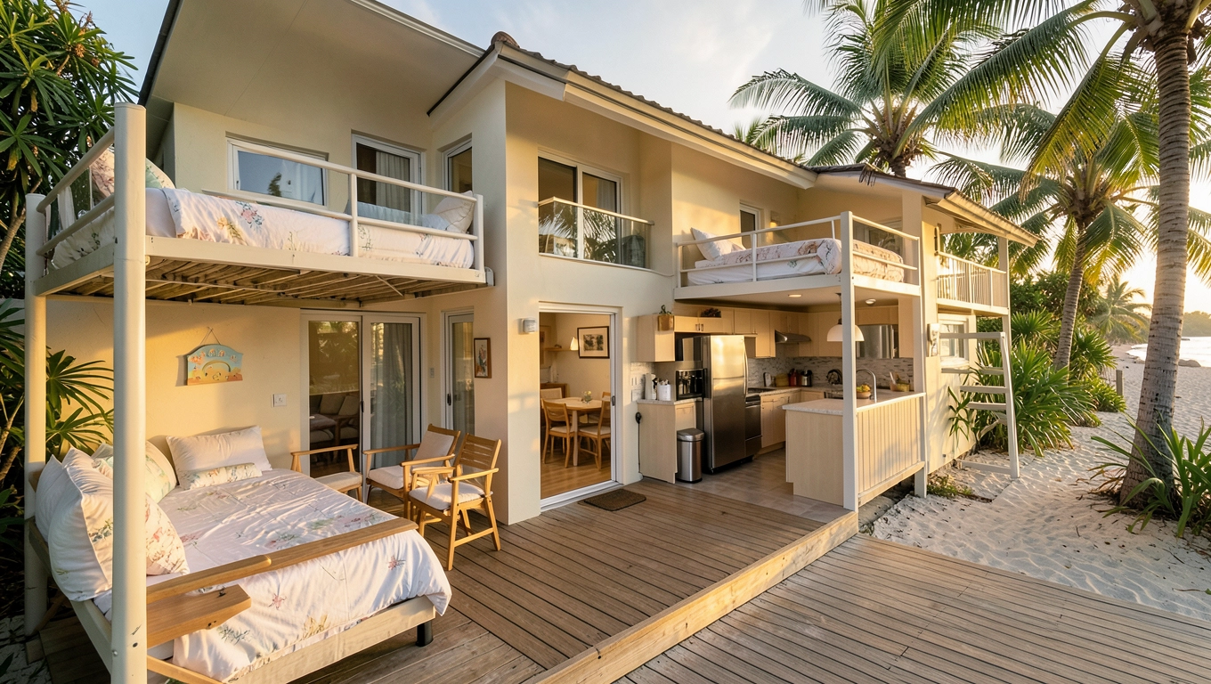 Bungalow dla rodziny przy plaży