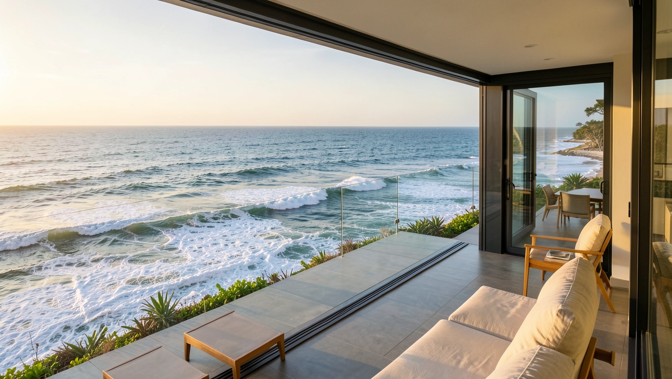 Bungalowy z tarasem i widokiem na morze