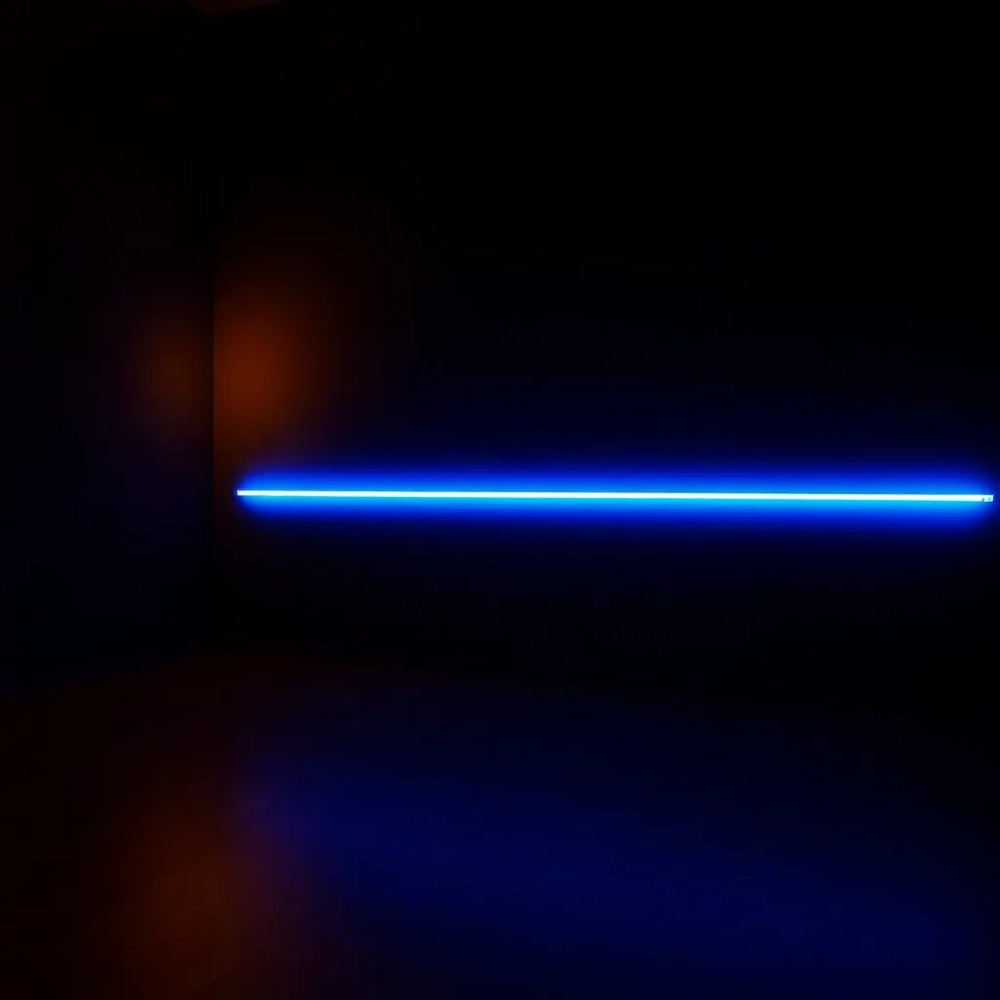 Czarny pokój z ledami