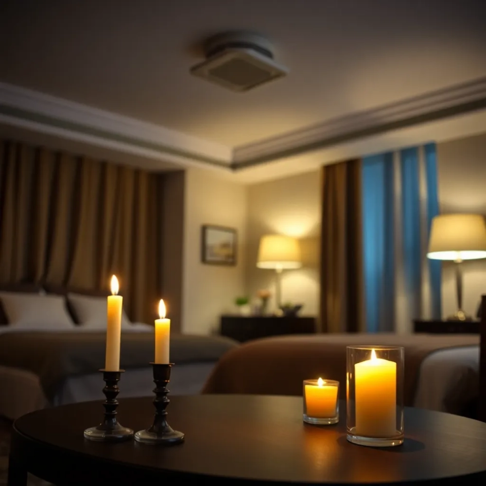 Czy w hotelu można palić świeczki