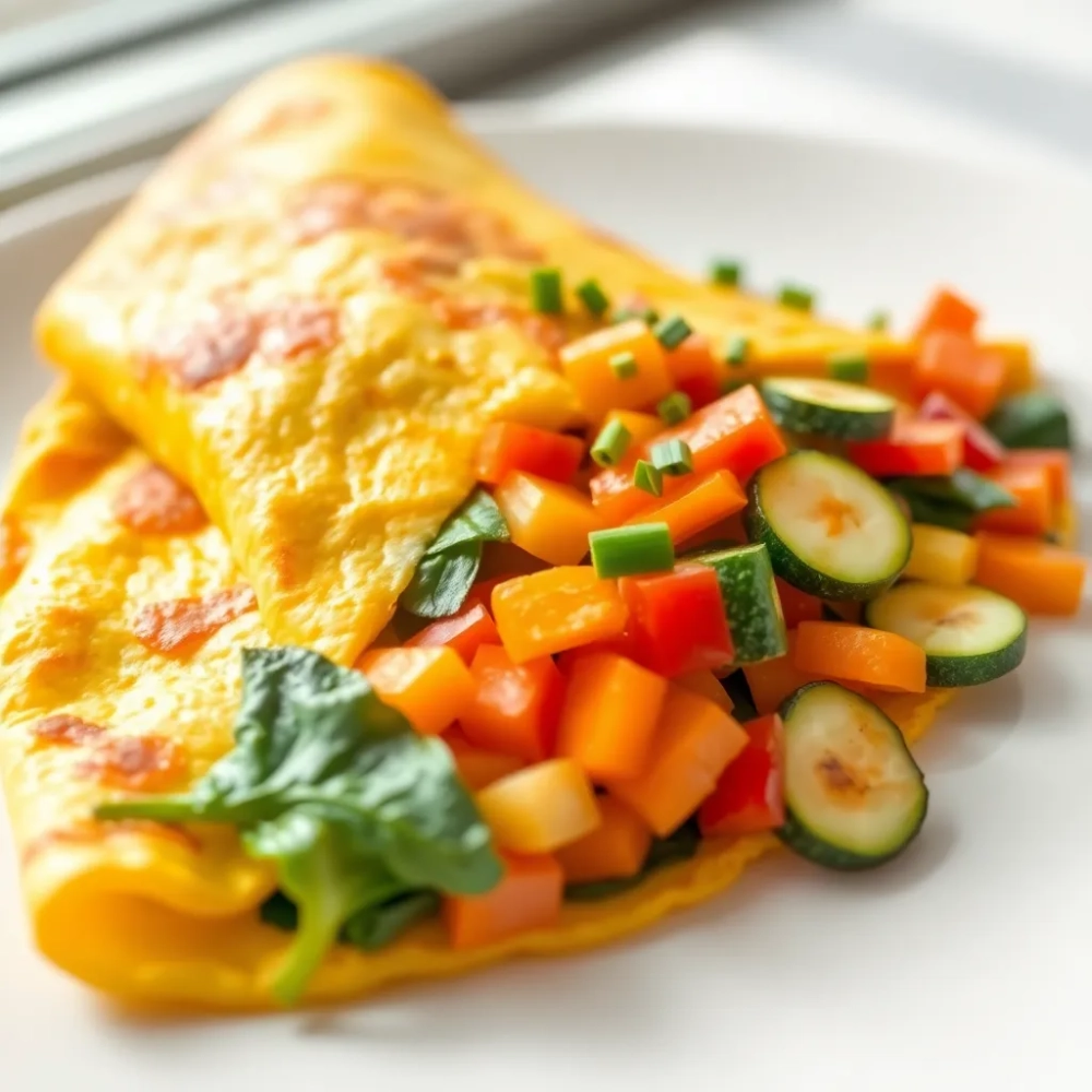 dietetyczny omlet z warzywami