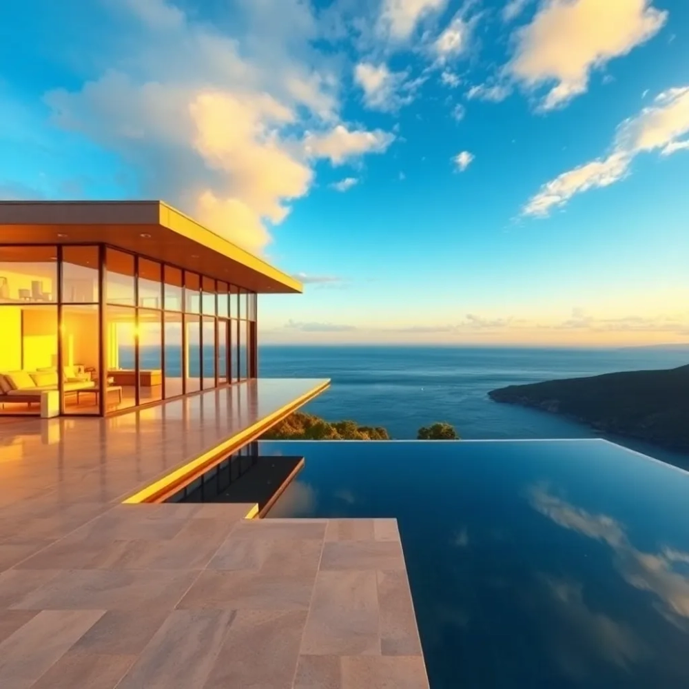 Dom z widokiem z basenem