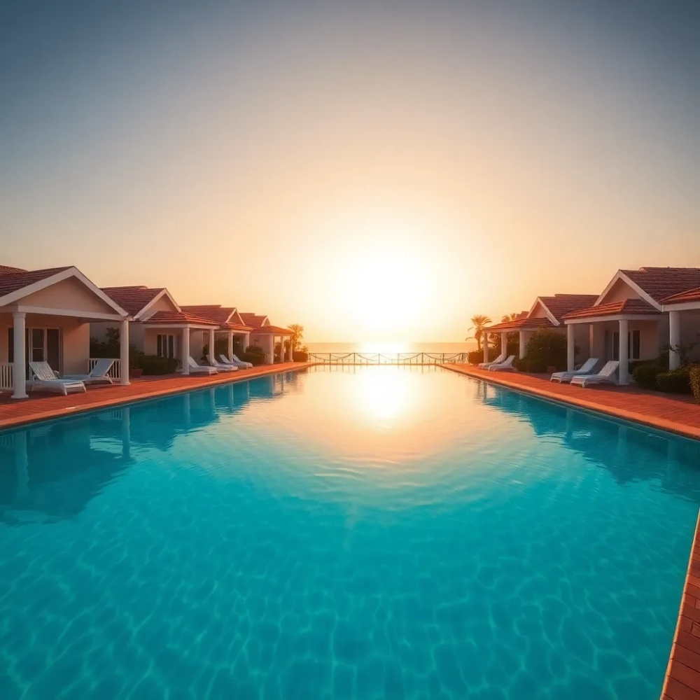 Domki nad morzem z basenem i wyżywieniem