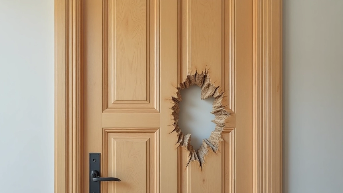 Jak naprawić dziurę w drzwiach z płyty