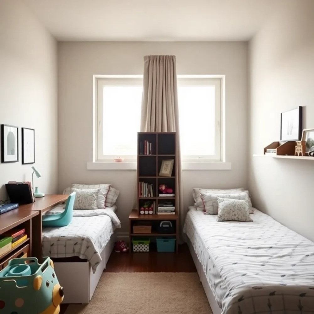 Jak podzielić pokój dzieci z jednym oknem