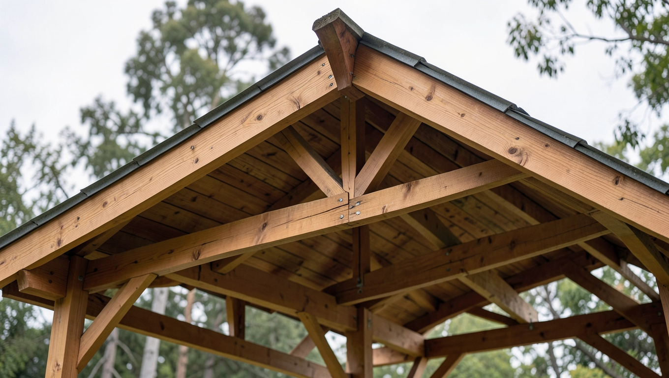 Konstrukcja zadaszenia tarasu z drewna