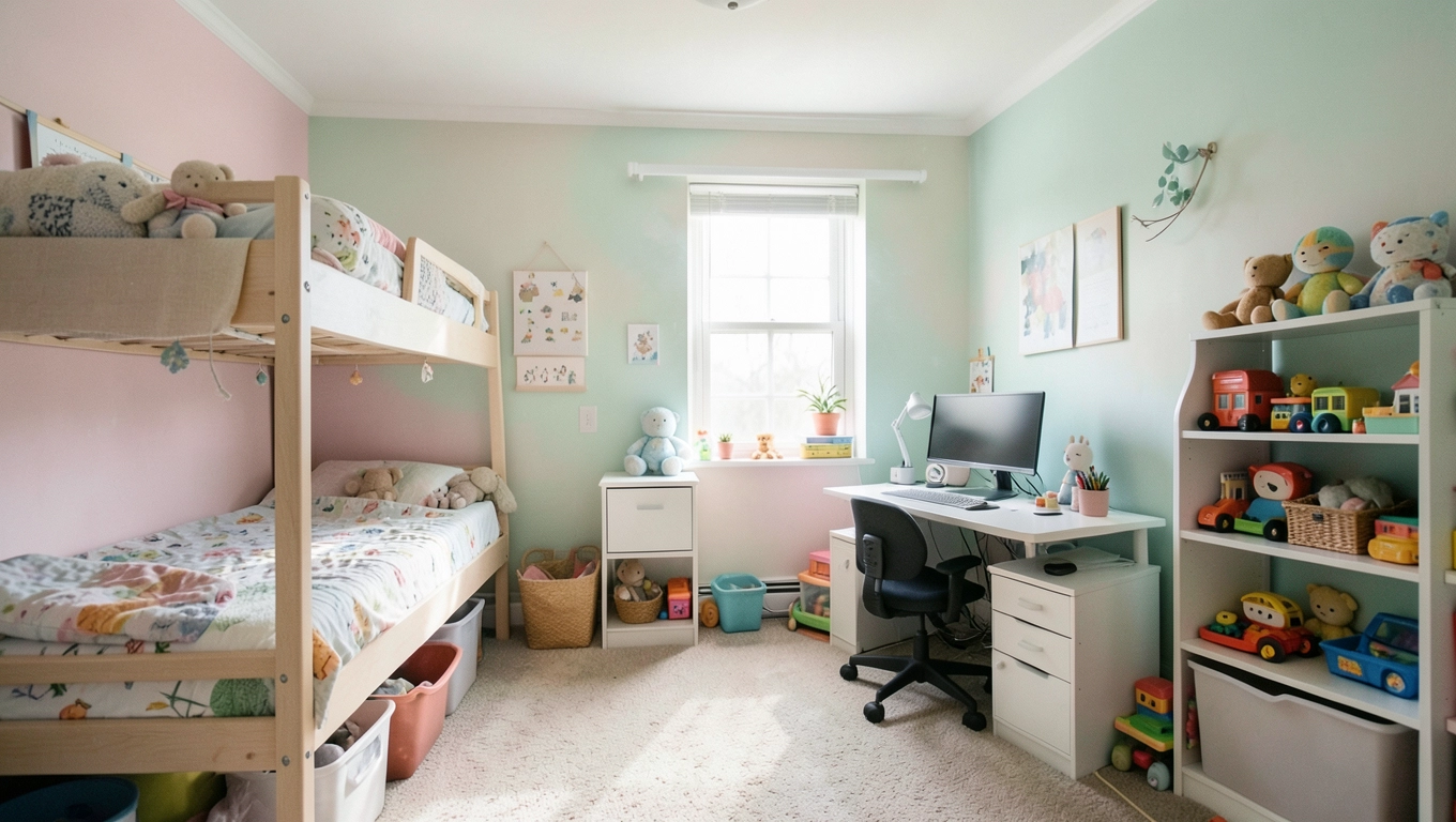 Mały pokój dla dwójki dzieci aranżacje