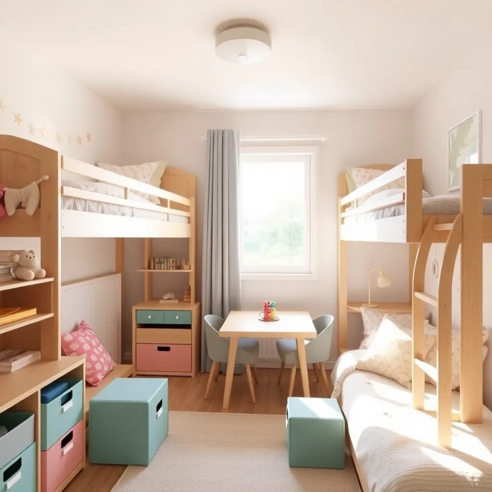 Mały pokój dziecięcy dla dwójki