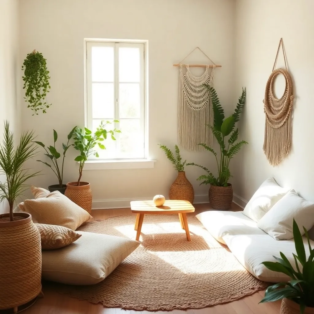 Mały pokój w stylu boho