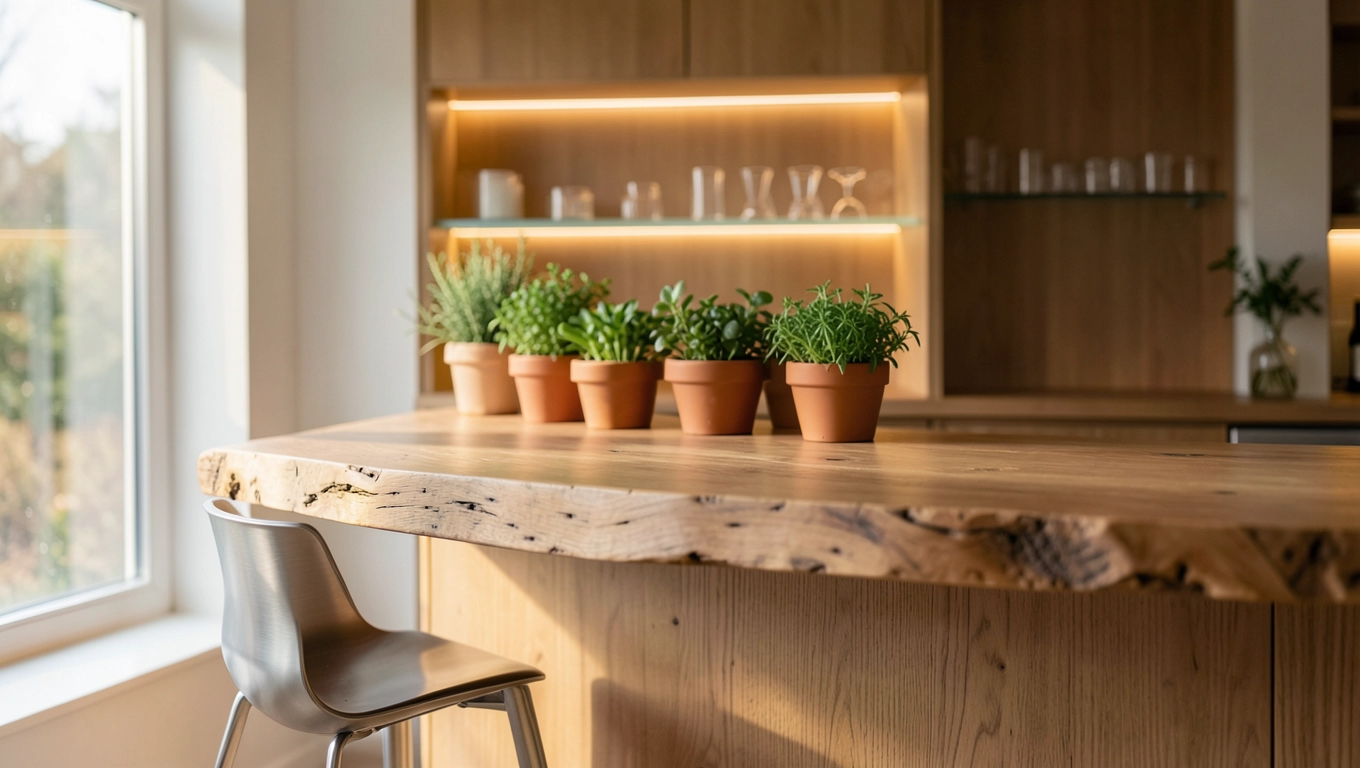 Materiały i wykończenia dla prostego mini baru