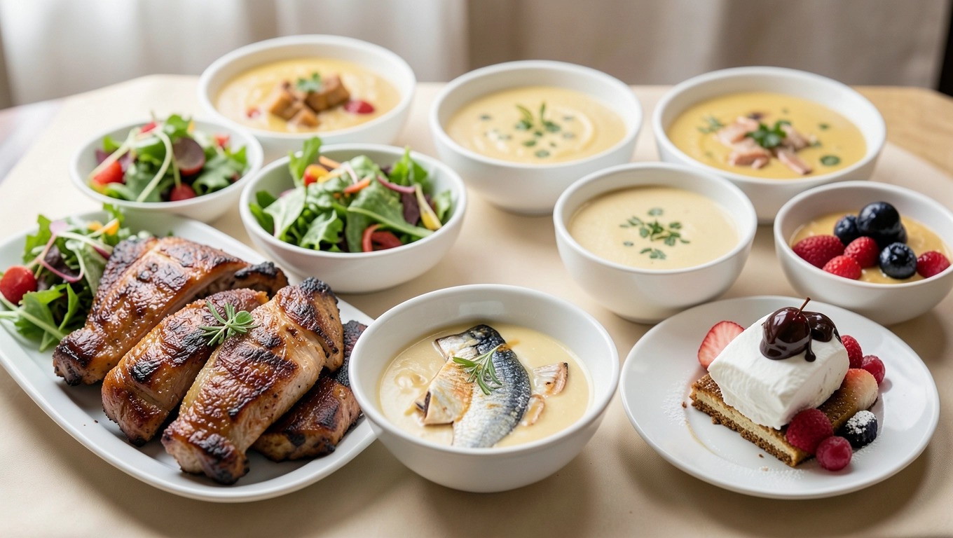 Menu bufetu szwedzkiego: dania i desery w cenie