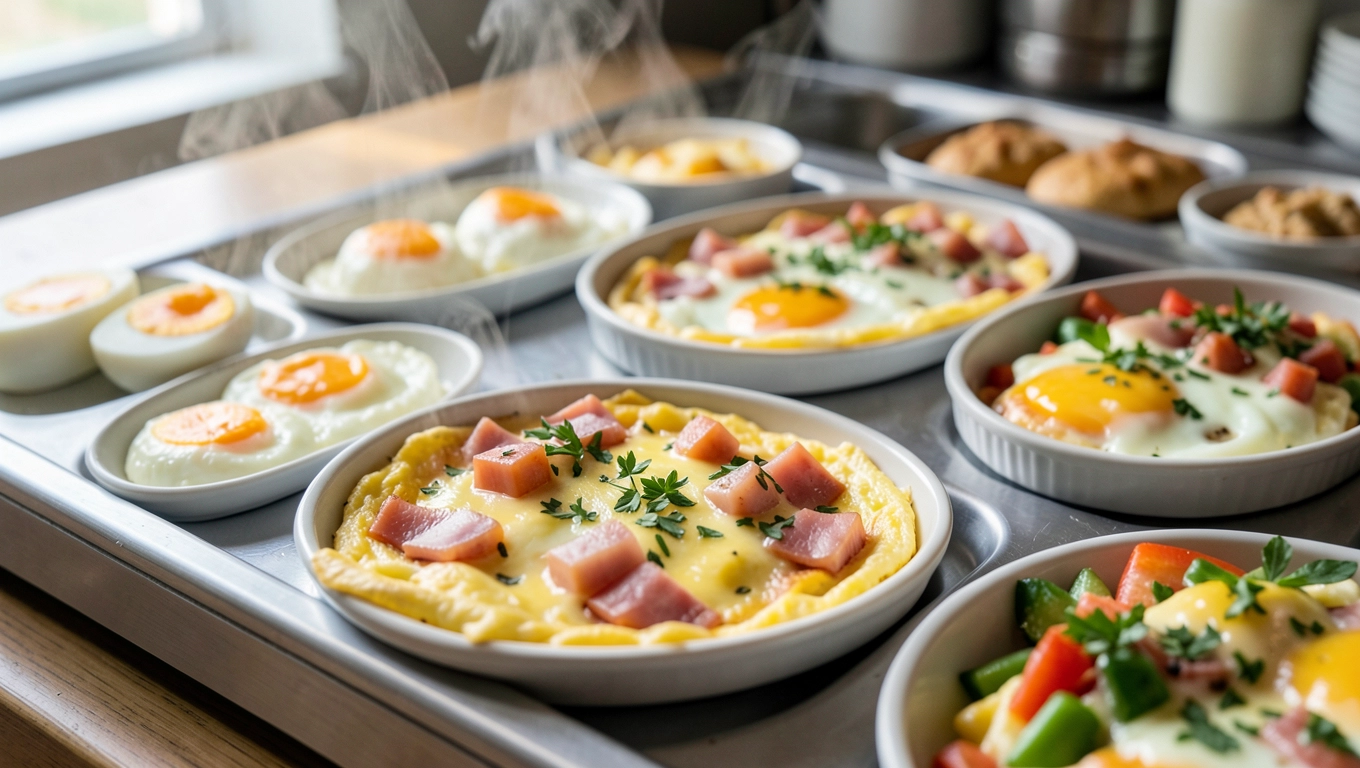 Omlety jajka bufet śniadaniowy Warszawa