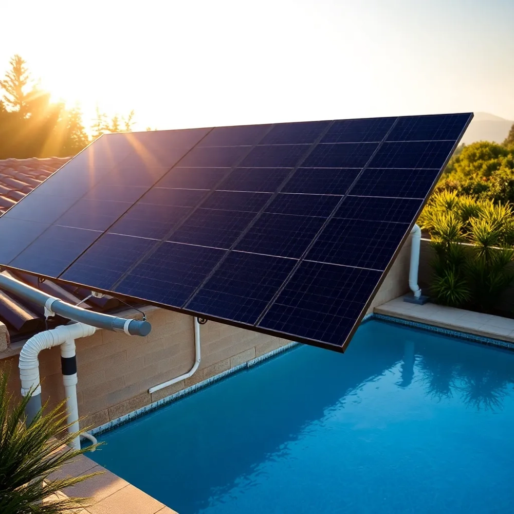 Panel fotowoltaiczny do grzania wody w basenie