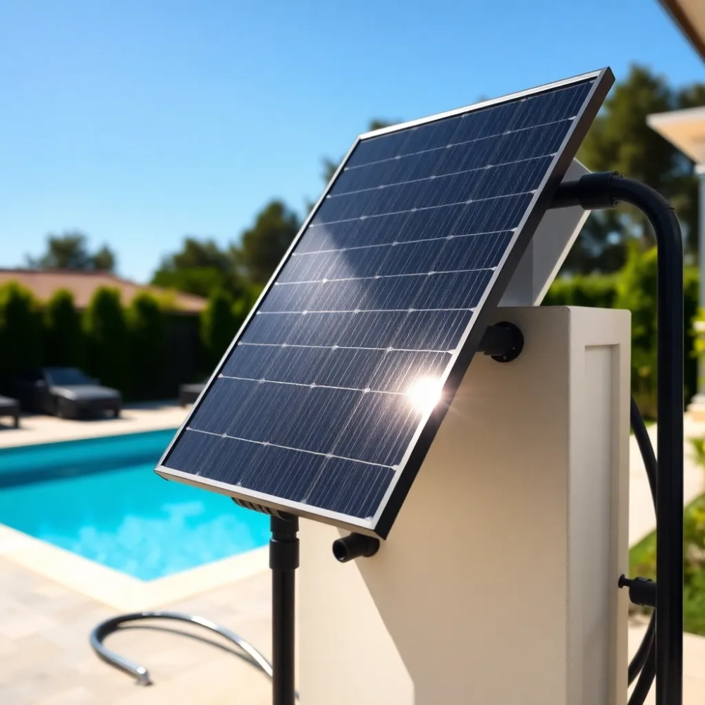 Panel solarny do grzania wody w basenie
