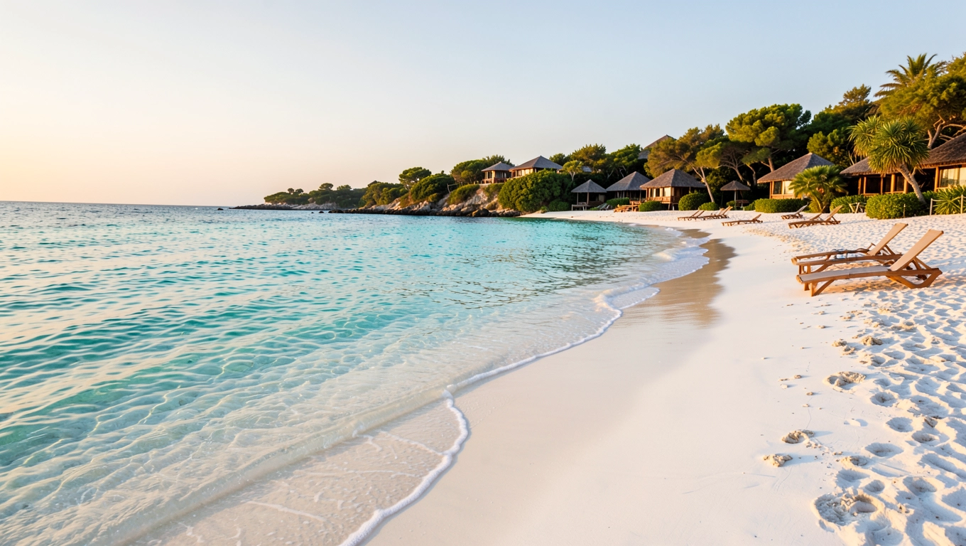 Plaża przy Makryammos Bungalows