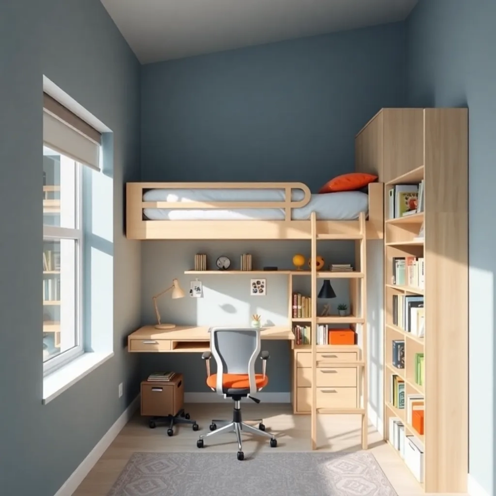 Pokój dla chłopca z antresolą