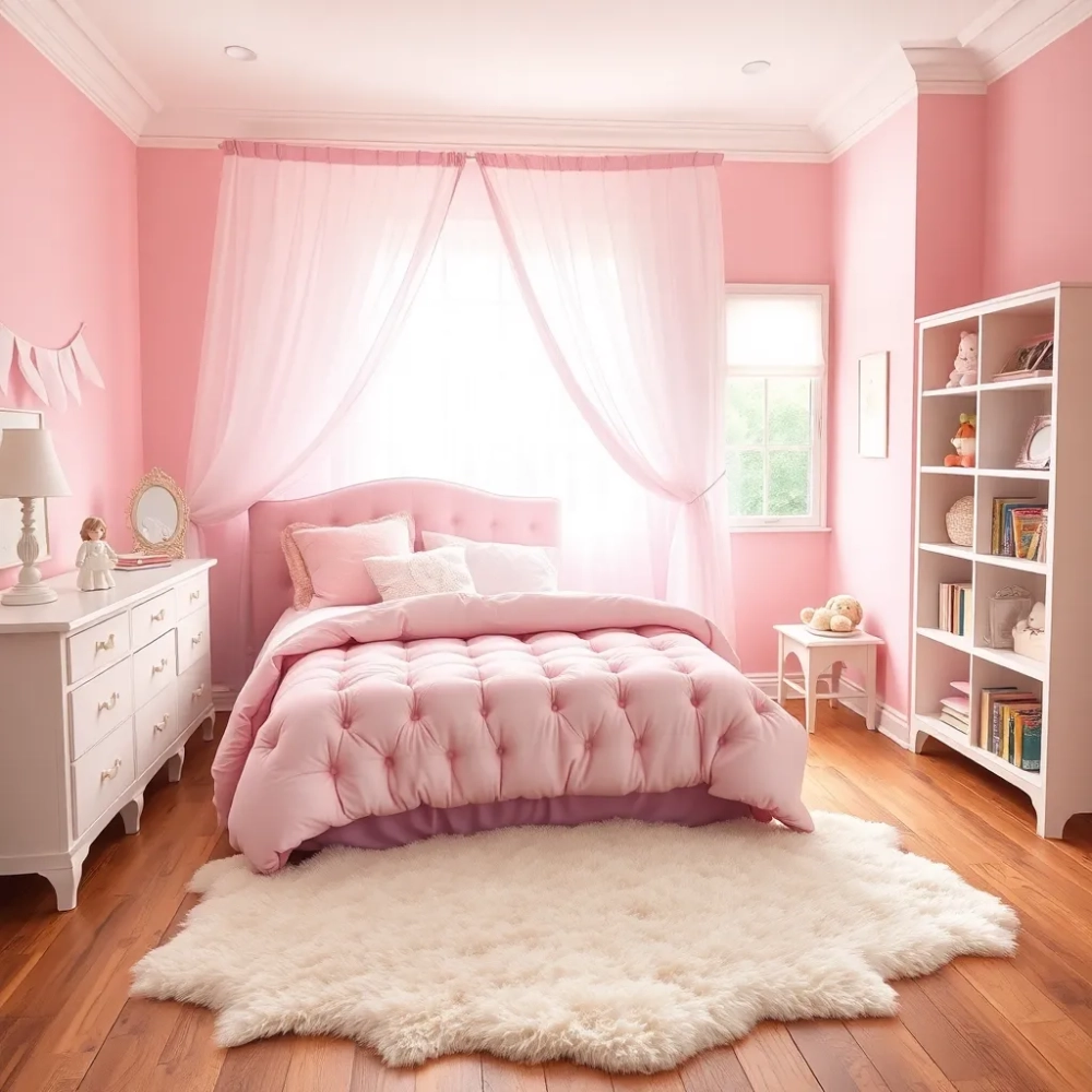 Pokój różowy dla dziewczynki