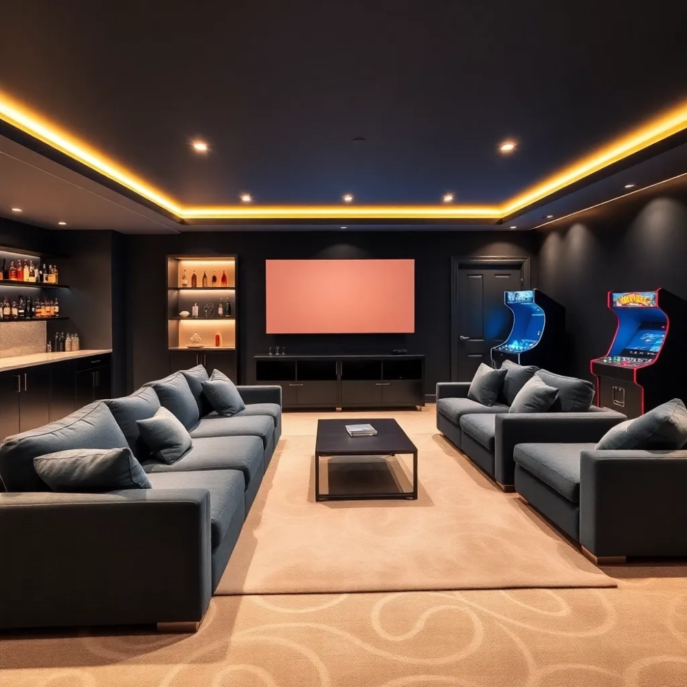 Pokój rozrywki w piwnicy