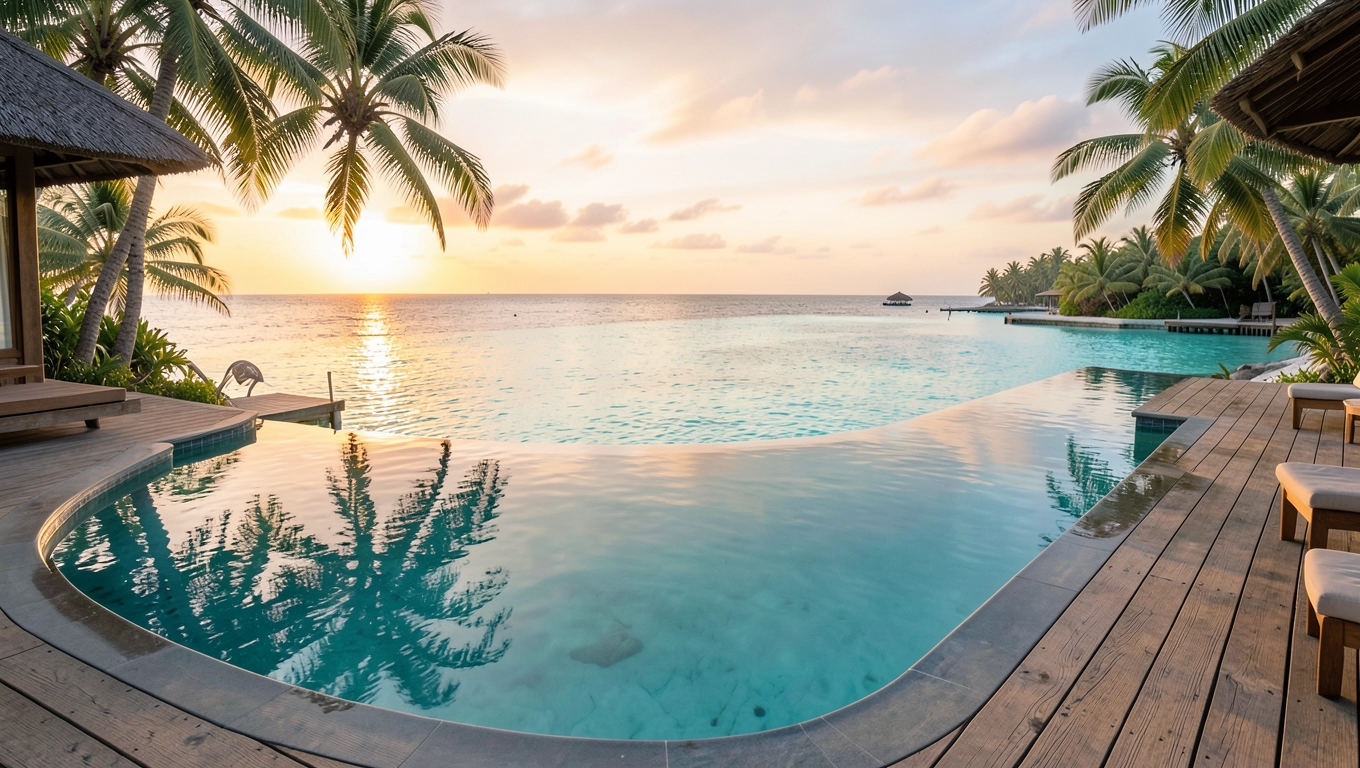 Prywatne infinity pools w bungalowach