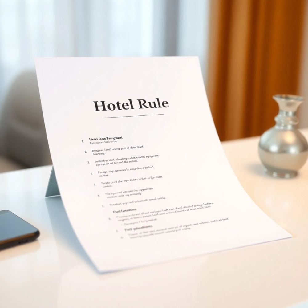 Regulamin hotelowy wzór