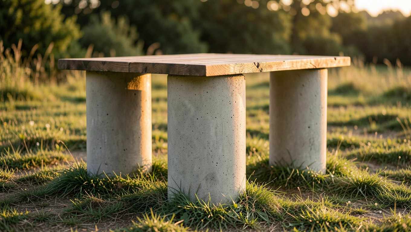 Rodzaje stojaków bufetowych - betonowe walce