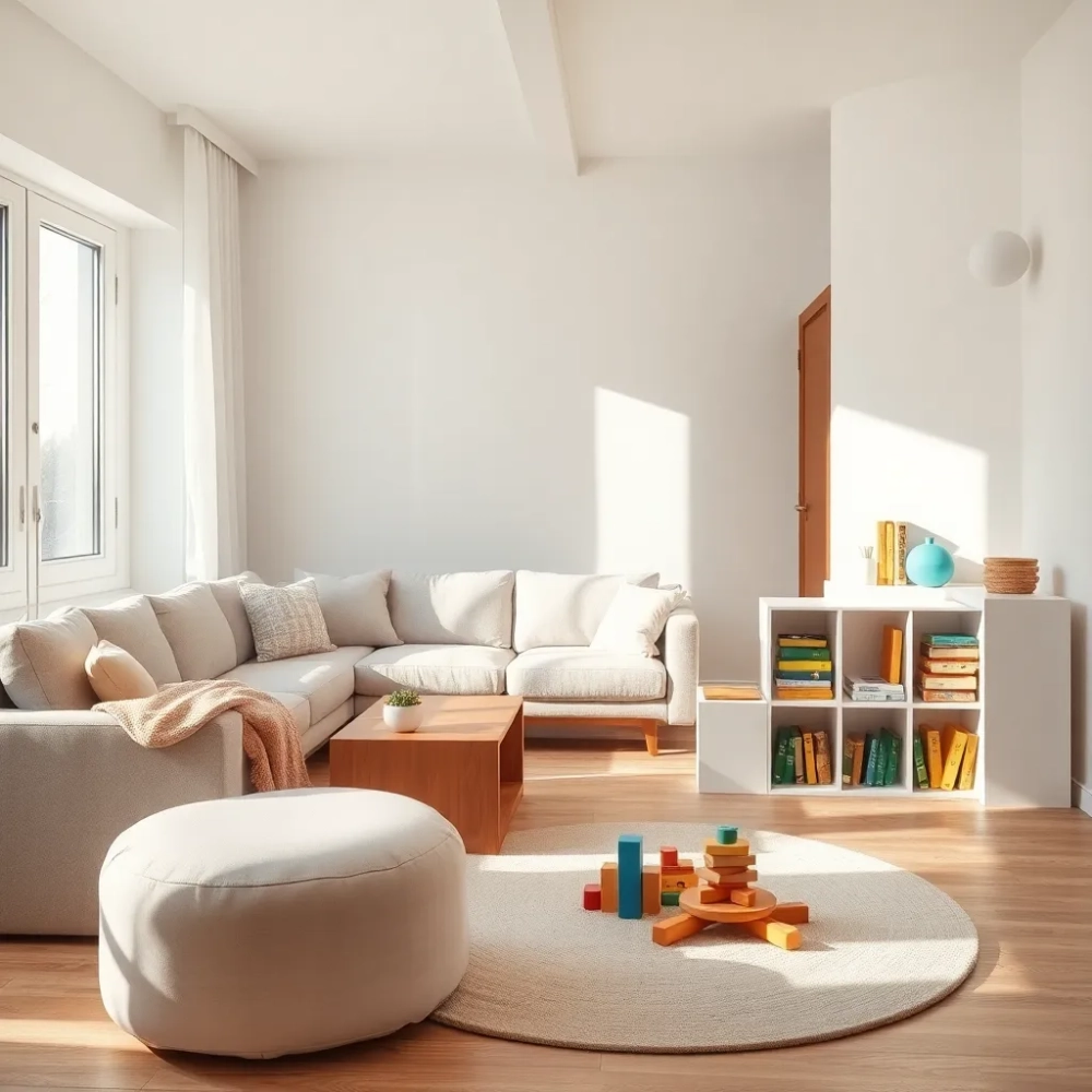 Salon i pokój dziecka w jednym
