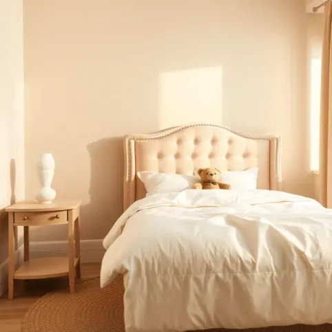 Beżowy pokój dla dziewczynki