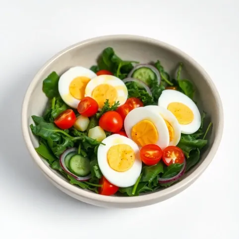 Dietetyczna sałatka z jajkiem na kolację