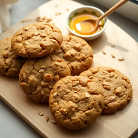 Dietetyczne ciasteczka owsiane z miodem