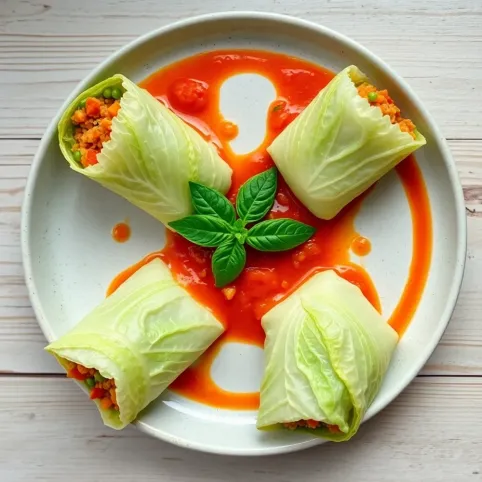 Dietetyczne gołąbki z warzywami