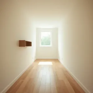 Długi wąski pokój w bloku