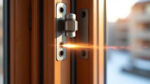 Docisk drzwi balkonowych od strony zawiasów