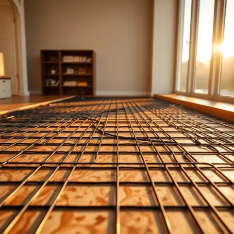 Elektryczna mata grzewcza na płycie OSB