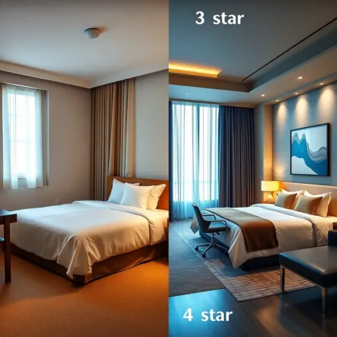 Hotel 3gwiazdkowy a 4gwiazdkowy