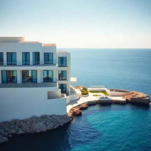 Hotel nad morzem z widokiem na morze