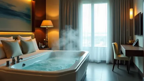 Hotel z jacuzzi w pokoju