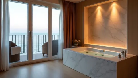 Hotel z jacuzzi w pokoju Pomorskie