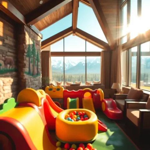 Hotel z sala zabaw dla dzieci w górach