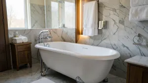 Hotel z wanną w pokoju