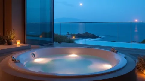 hotele z jacuzzi w pokoju nad morzem