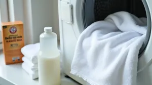 jak prać ręczniki z octem i sodą