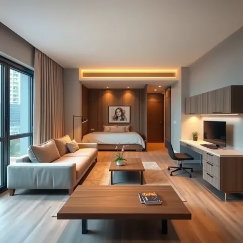 Jak urządzić pokój dzienny z sypialnią w bloku