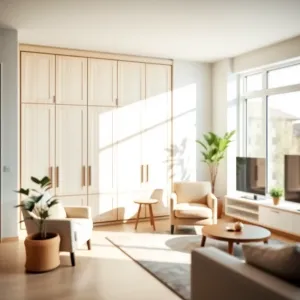 Jak urządzić pokój dzienny z szafą