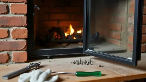 Jak zdjąć drzwiczki w kominku